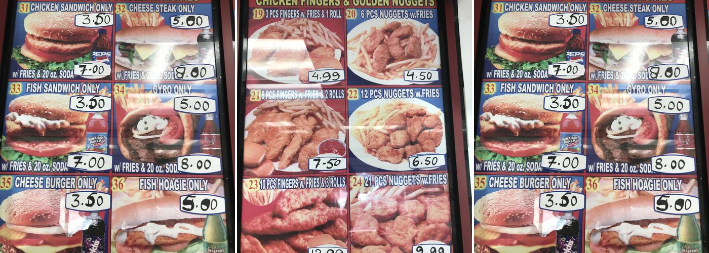 Gyro King Fried Chicken Menu