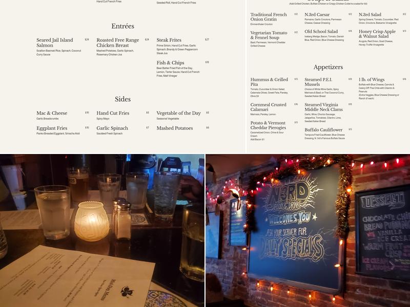 North Third Menu