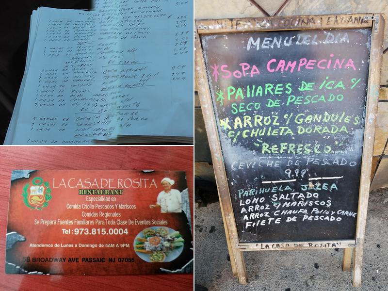La Casa De Rosita Menu