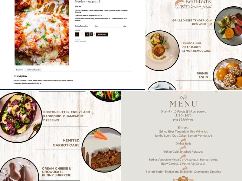 Kemited Kitchen/Tour Catering Menu