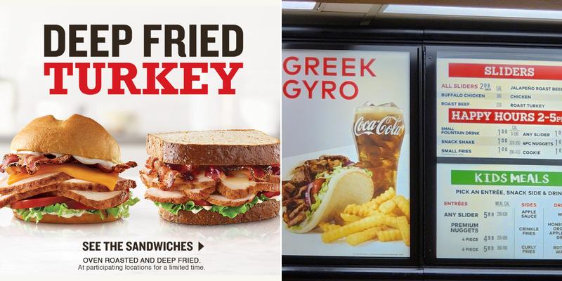 Arby's Menu
