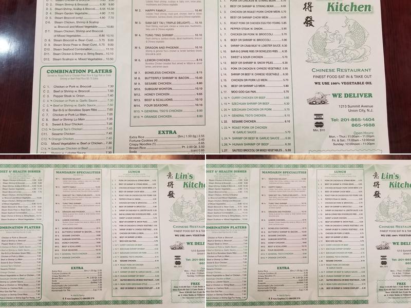 Lin's Kitchen Menu