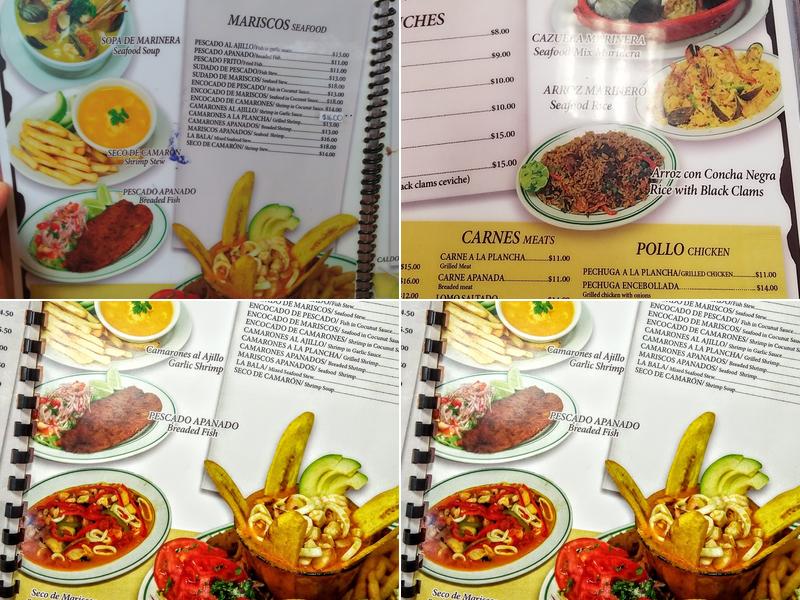 Conchy's Menu