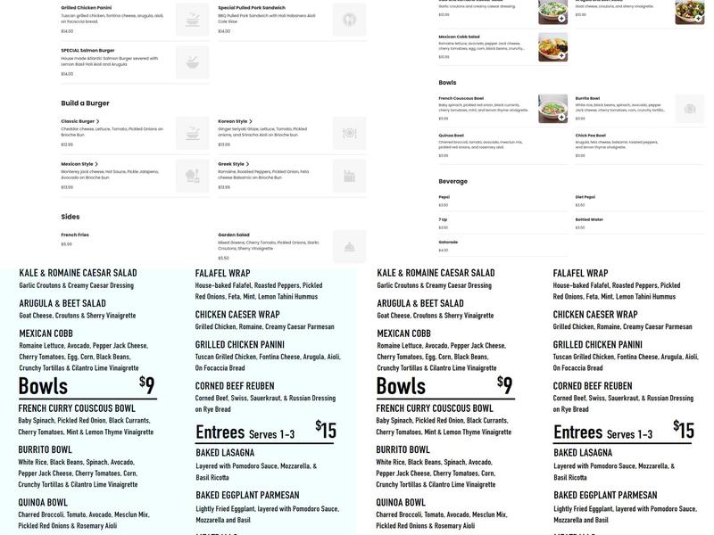 Indulge Menu