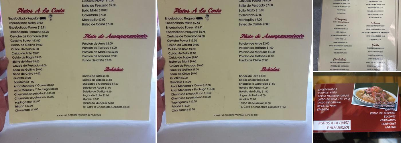 Mamies Cafe Menu