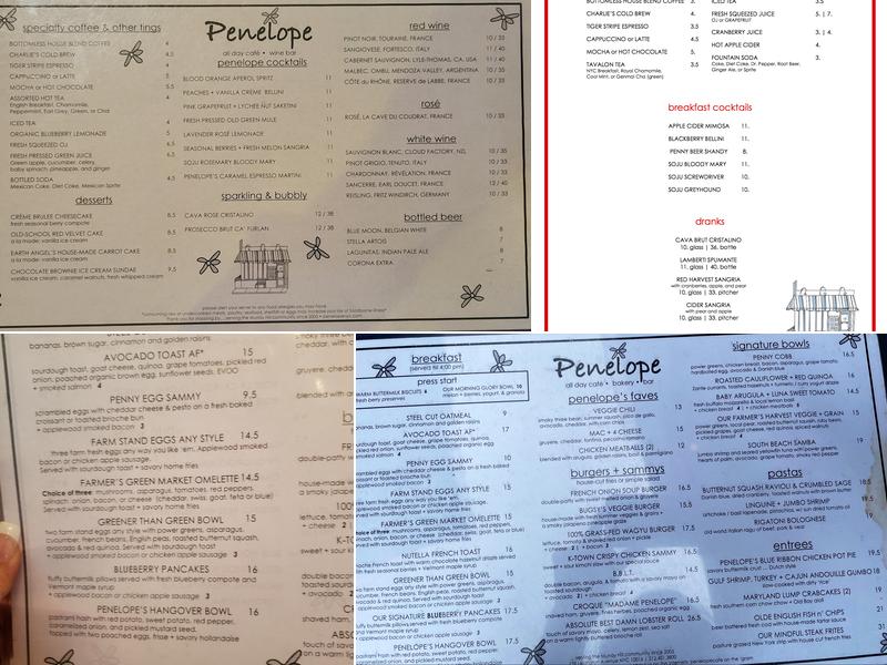 Penelope Menu