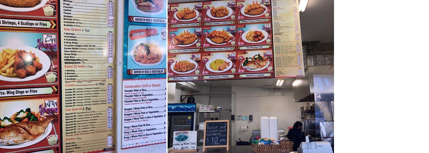 Tropical Sun Fish Market Menu