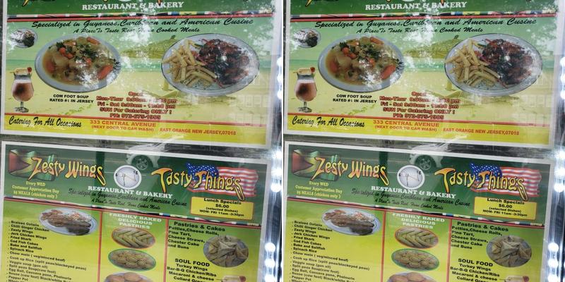 Zesty Wings & Tasty Things Menu