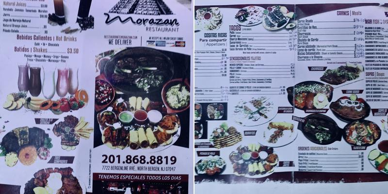Morazan Menu