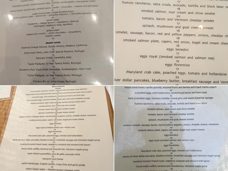 44 & X Hell's Kitchen Menu