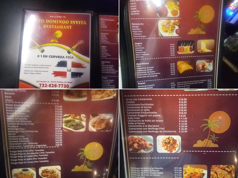 Santo Domingo Invita Menu