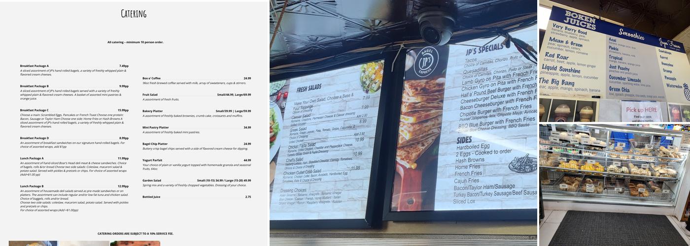 JP's Bagel Express Menu