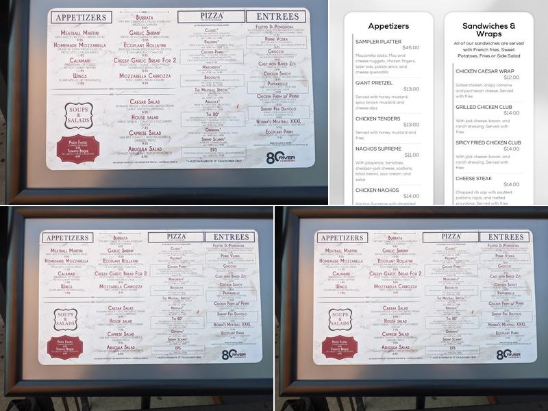 River Street Garage Menu