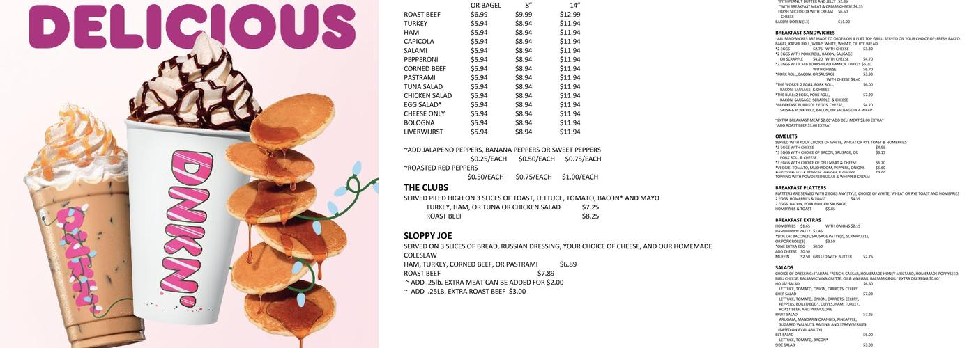 Dunkin' Menu