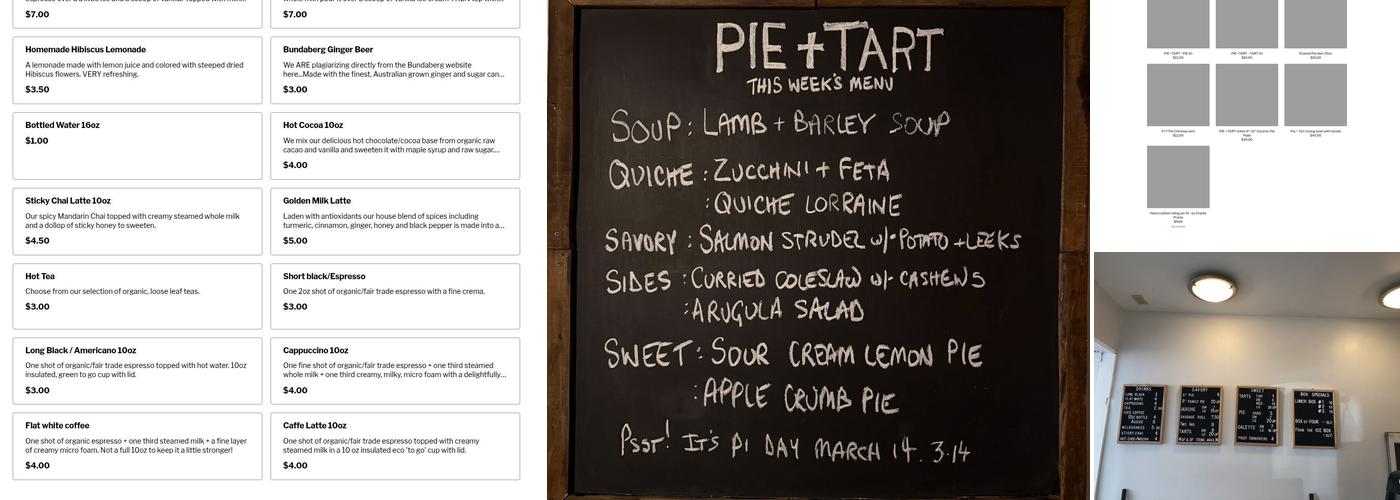 PIE+TART Menu