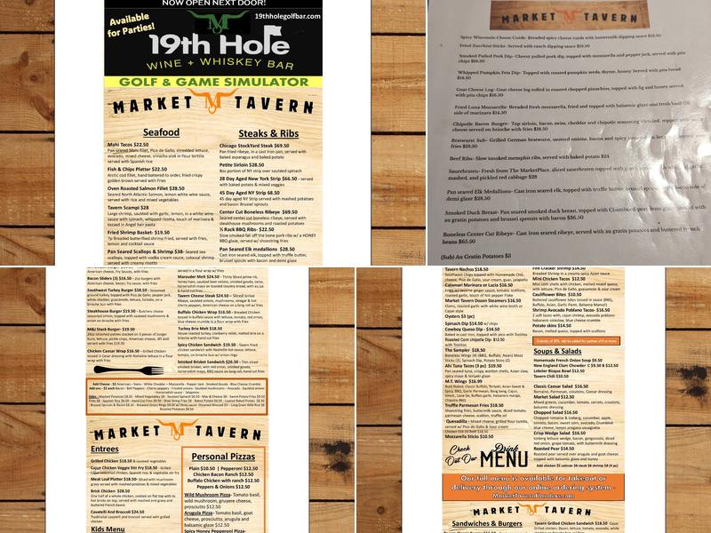 Market Tavern Restaurant & Bar Menu