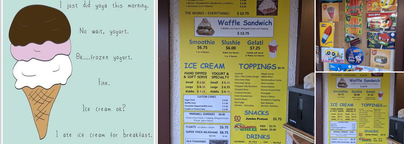 The Windmill Belgian Waffles & Ice Cream Menu