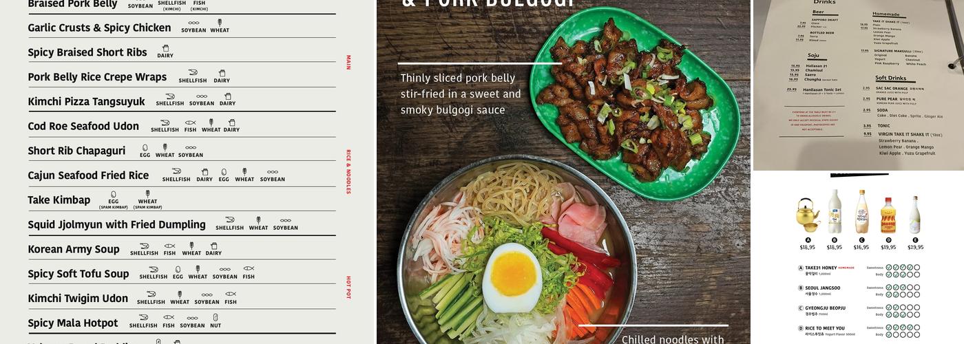 Take 31 Menu