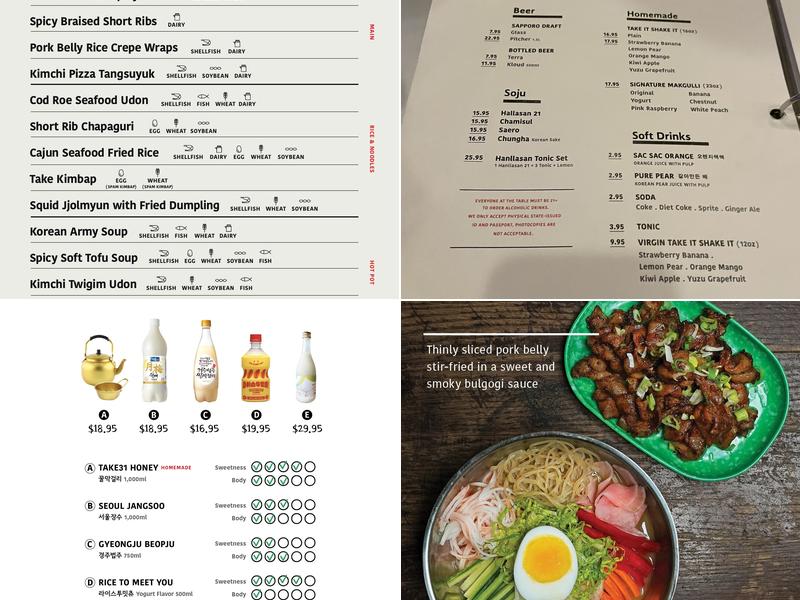 Take 31 Menu