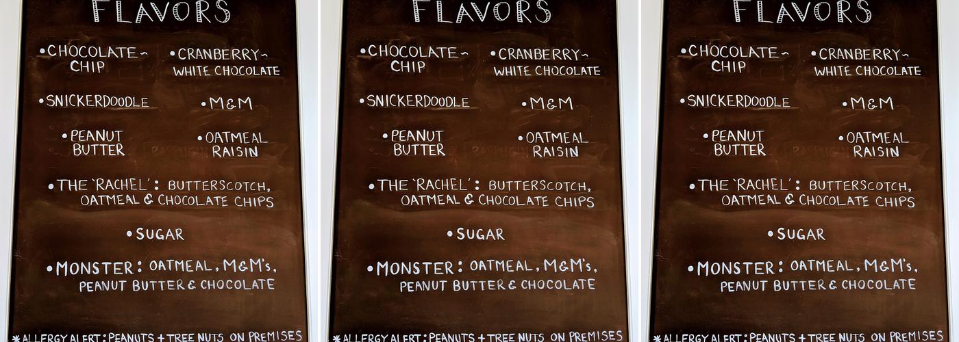 The Warm Cookie Menu