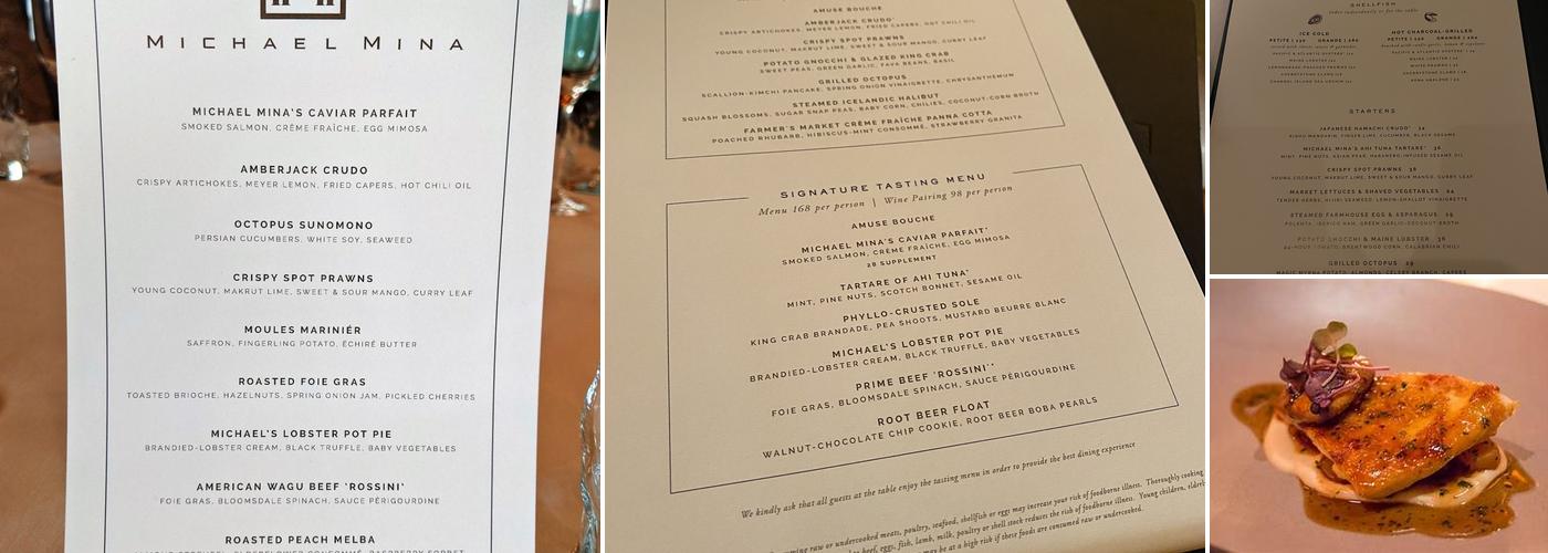 Michael Mina Menu