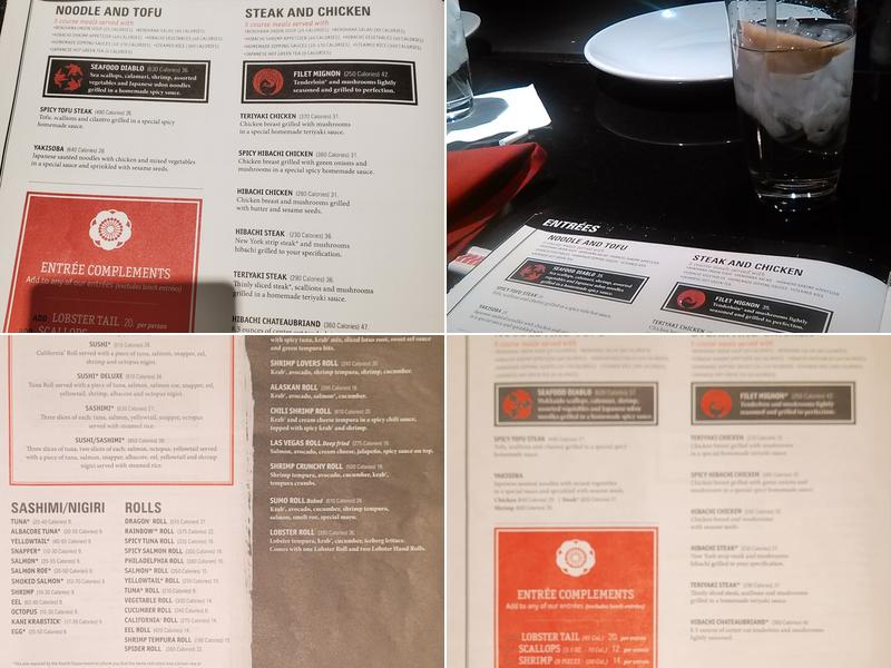 Benihana Menu