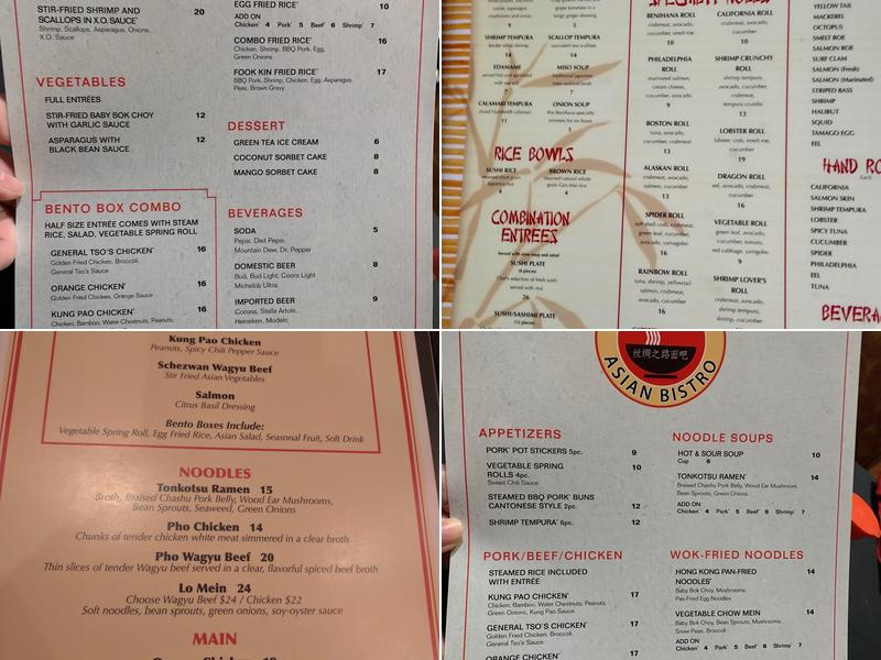 Silk Road Asian Bistro Menu