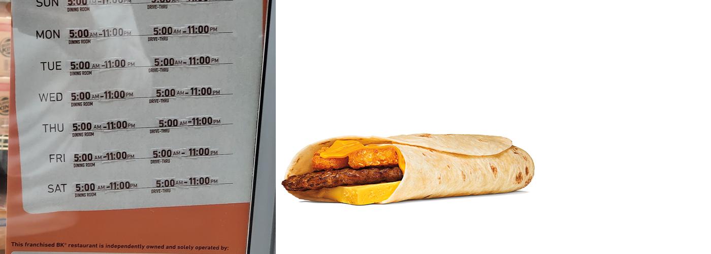 Burger King Menu