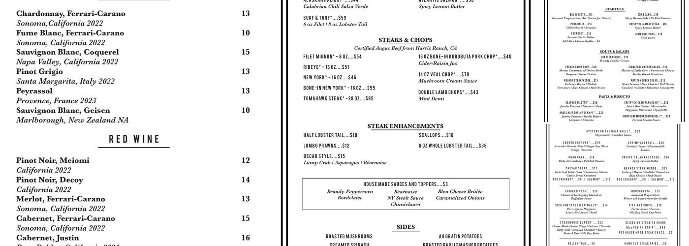 DC Cafe Menu