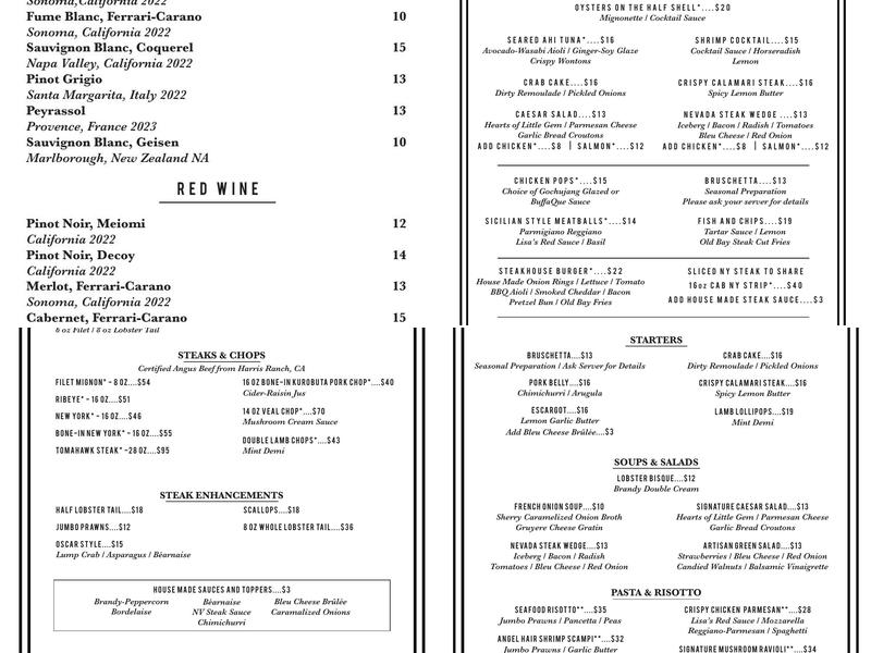 DC Cafe Menu