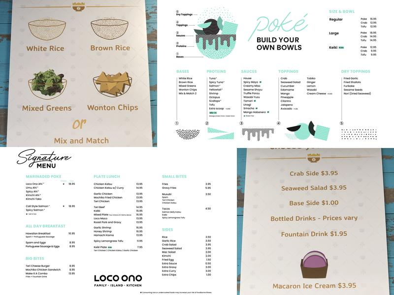 Loco Ono - Poke & Hawaiian BBQ (Reno, Midtown) Menu