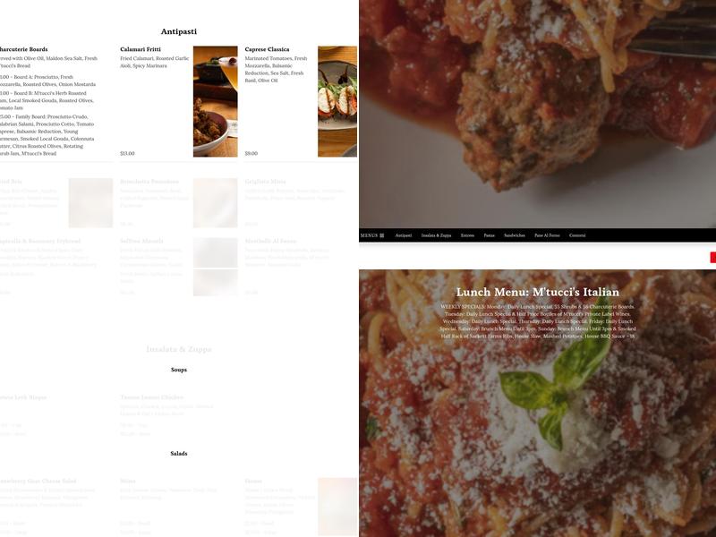 M'tucci's Catering Menu