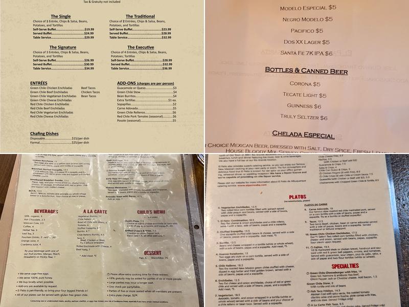 El Patio Rio Menu