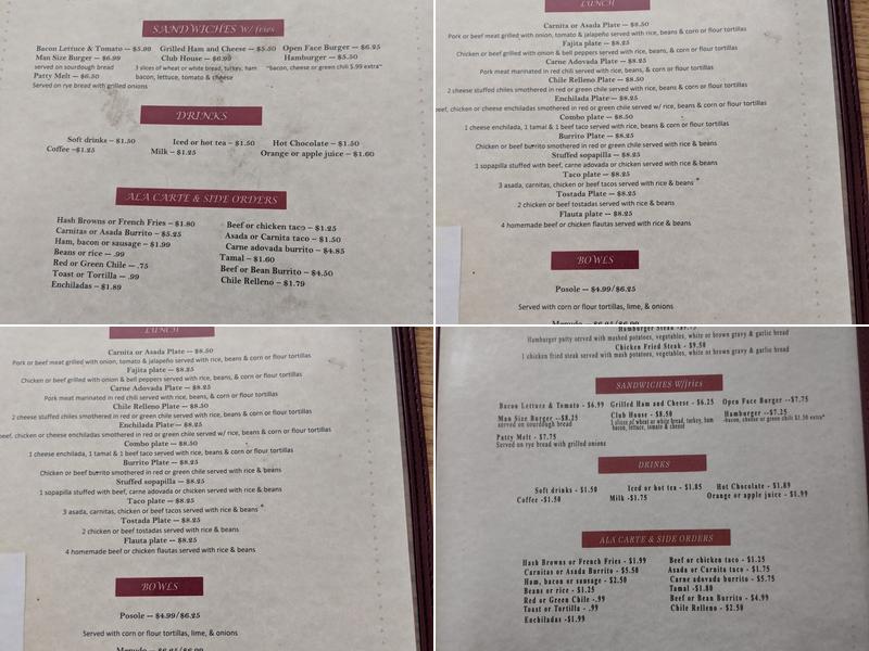 Ana's Kitchen Menu