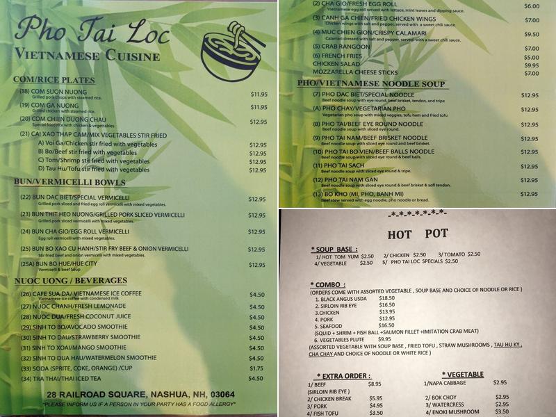 Laton House Nashua Menu