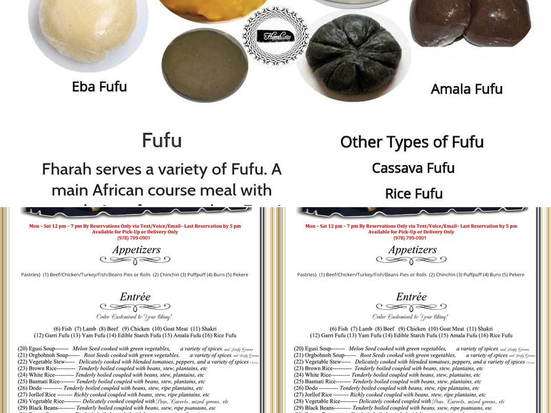 African Restaurant Online By Fharah Ladey Menu