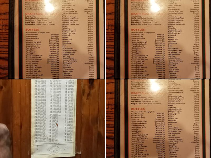 O'Neals Pub Menu