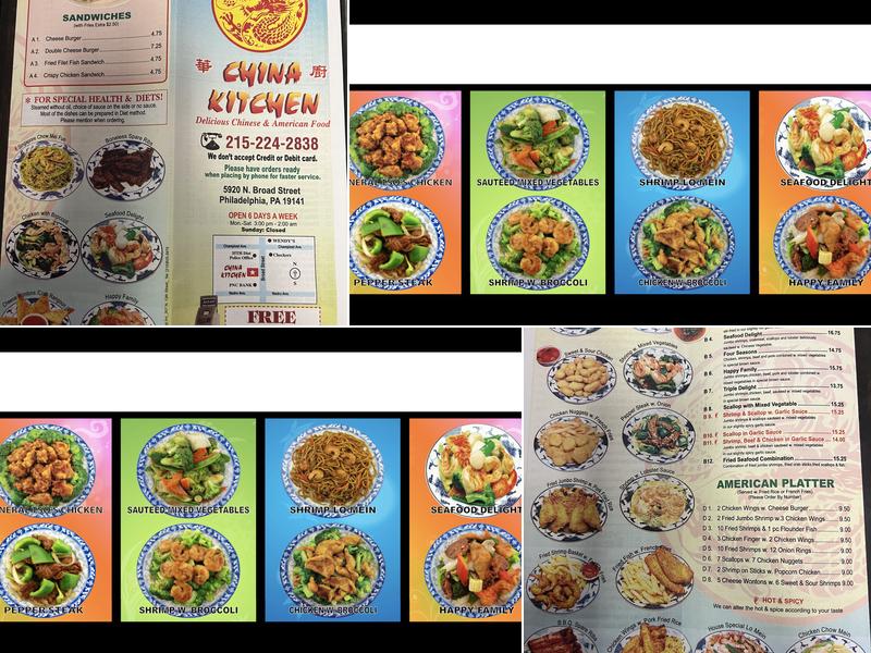 China kitchen Menu