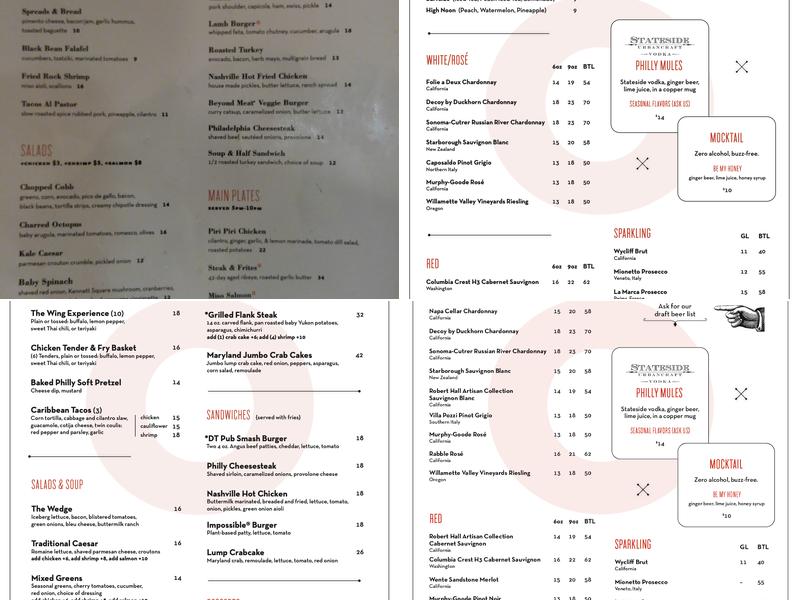 Standing O Menu