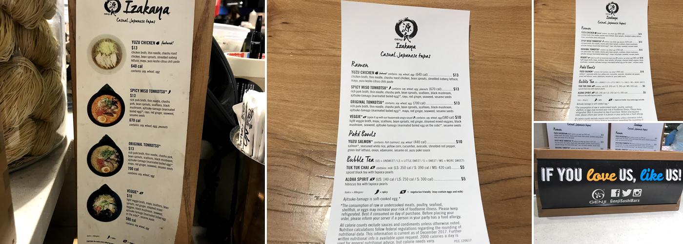 Genji Menu