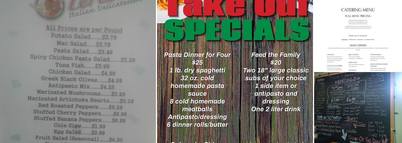 Teresa's Italian Deli Menu