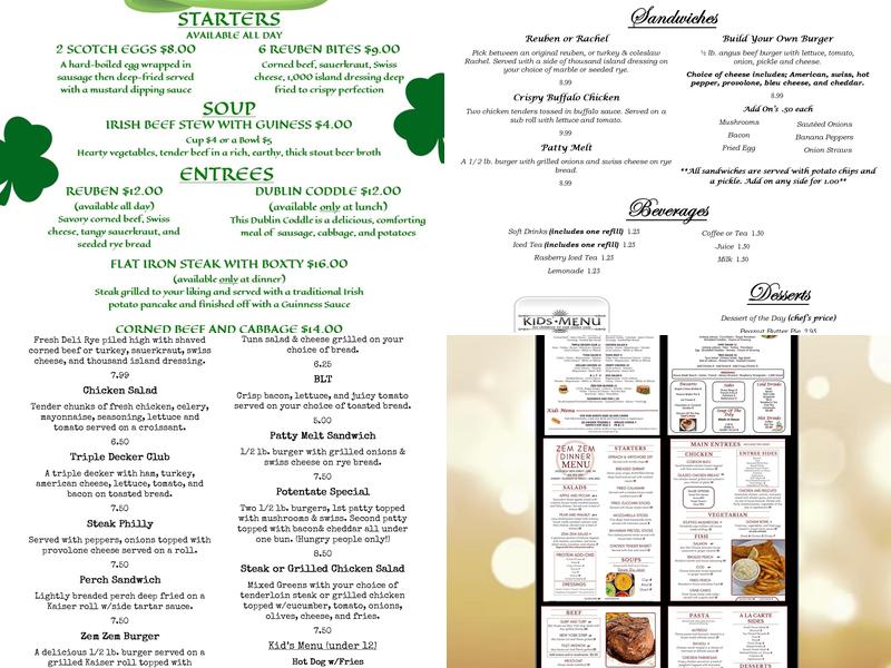 Zem Zem Shrine Club Menu