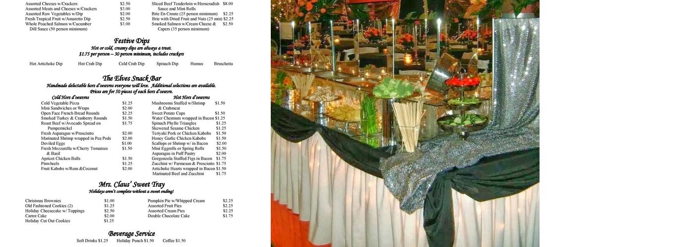 Sabella's Catering Menu