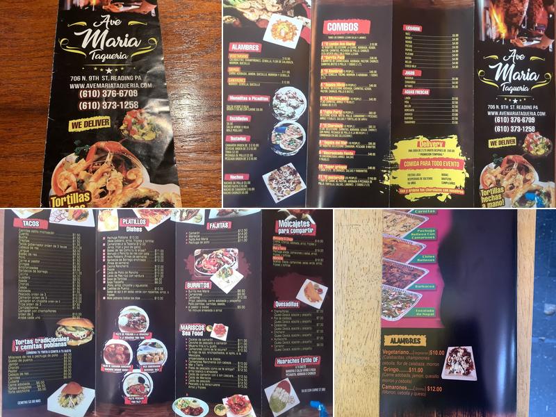 Ave Maria Taqueria Menu