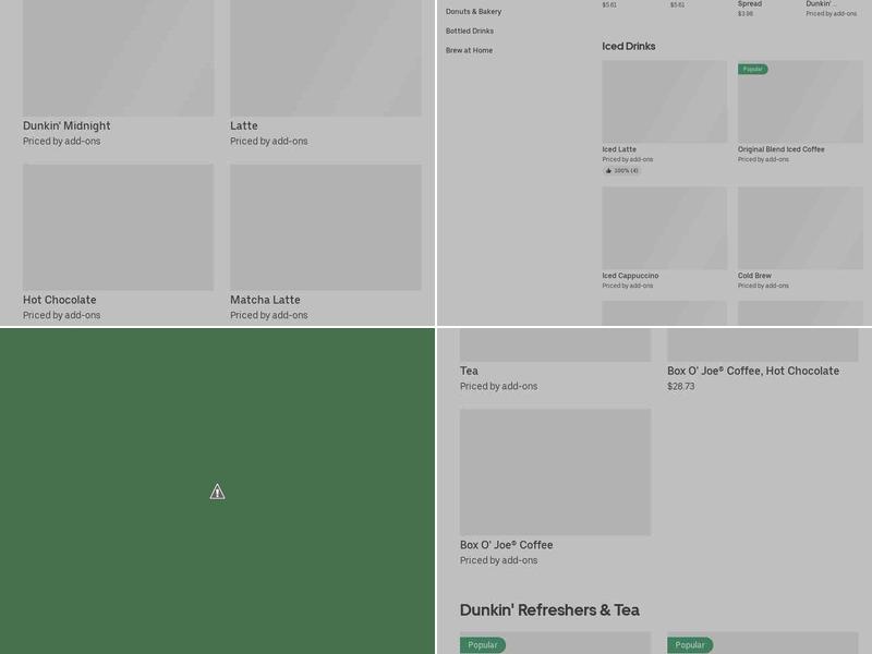 Dunkin' Menu