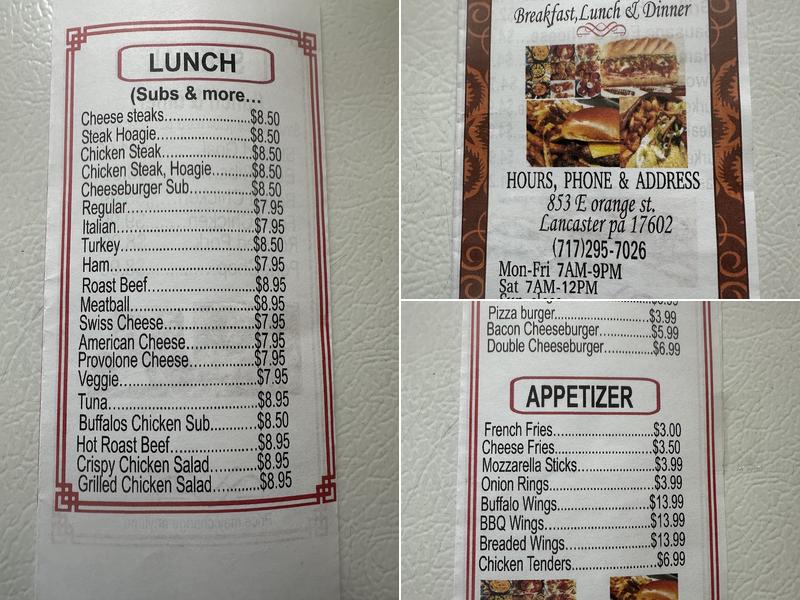 Ted's Menu
