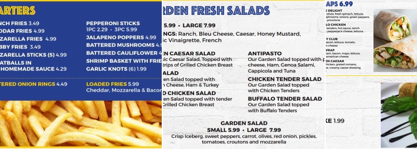 Marietta Pizza and Grill Menu