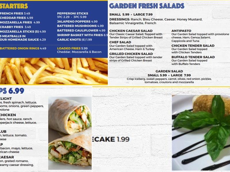 Marietta Pizza and Grill Menu