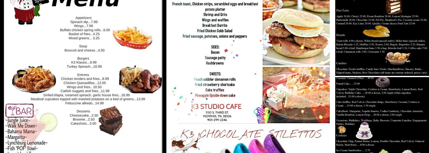 K3 STUDIO CAFE Menu