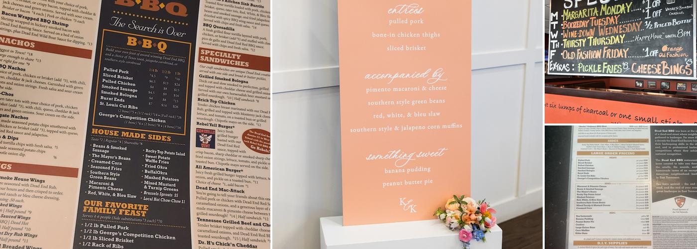 Dead End BBQ Menu
